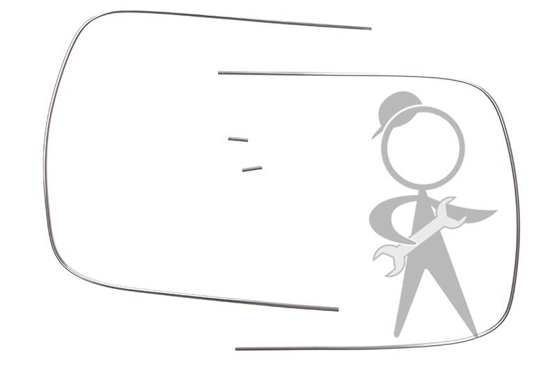 Molding Trim, Rear Window w/Clips, Metal - 113-853-355 DM